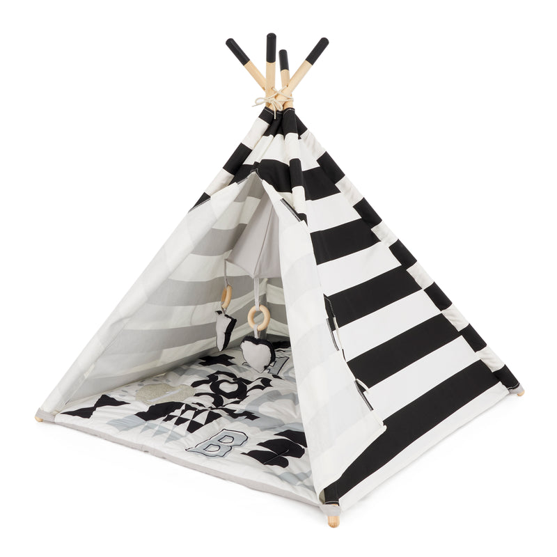 Asweets Indoor Foldable Teepee Play Tent with ABC Mat (Open Box)