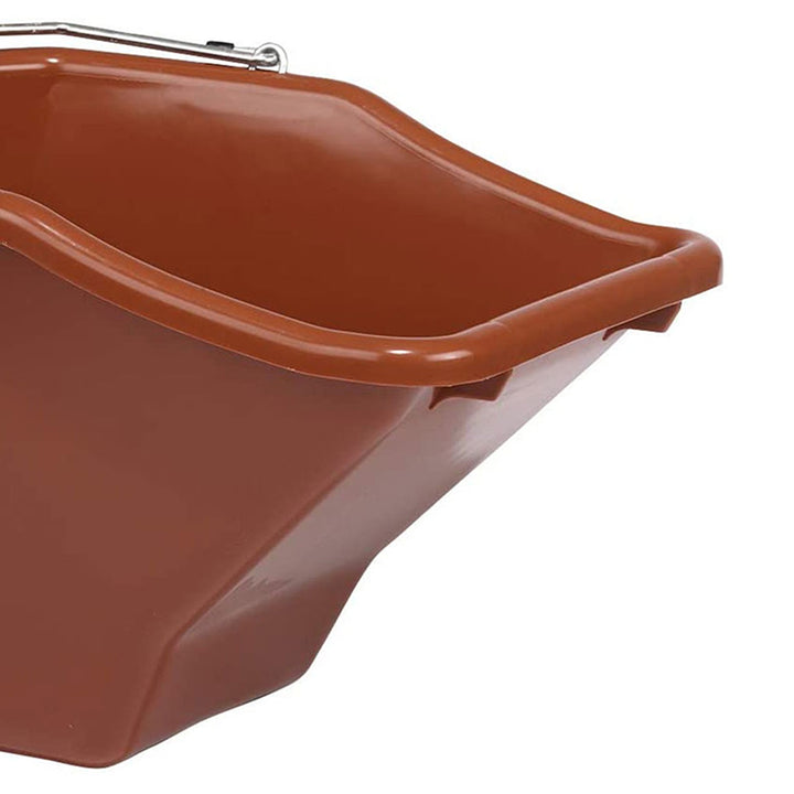 Little Giant 20-Quart Durable Plastic Flat Back Livestock Feed Bucket, Red