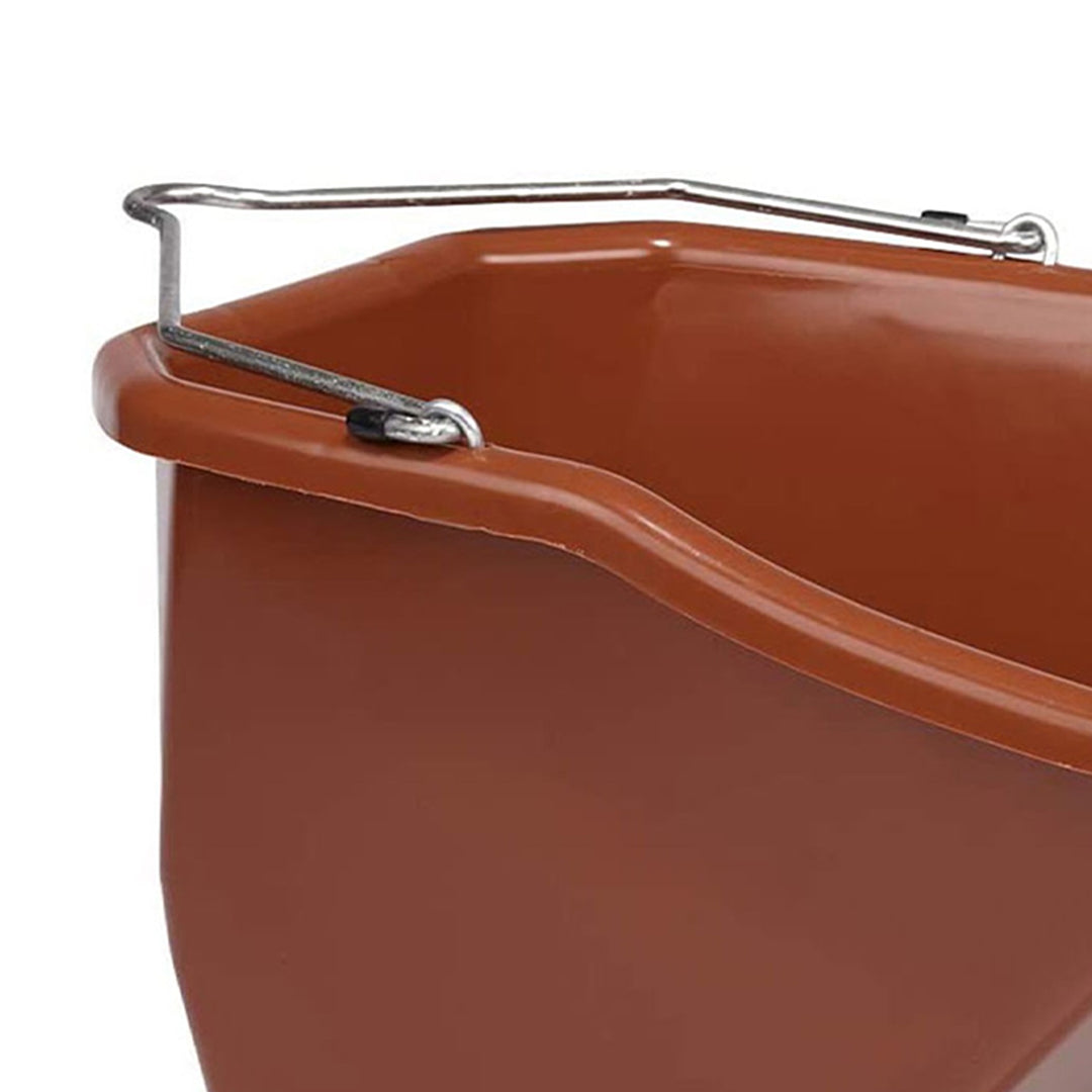 Little Giant 20-Quart Durable Plastic Flat Back Livestock Feed Bucket, Red