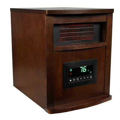 Lifesmart 6 Element 1500W Electric Infrared Quartz Space Heater, Brown (2 Pack) - VMInnovations