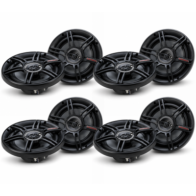 Crunch CS-653 300 Watts 6.5-Inch 3-Way 4 Ohms Steel Basket CS Speakers (4 Pack) - VMInnovations