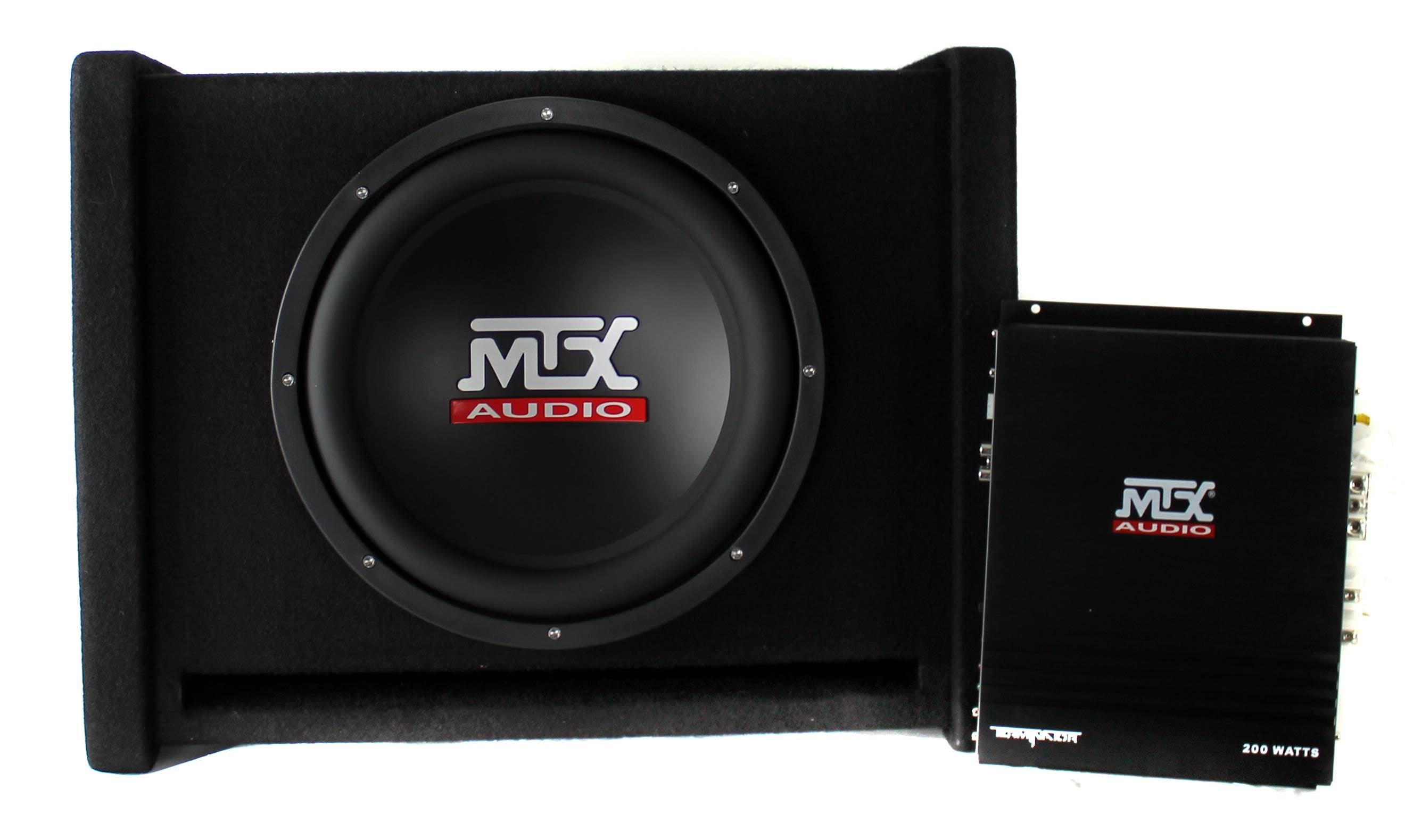 MTX 12" 600 WATT Car Audio Subwoofer/Amplifier/Sub Box System Kit (Open Box)