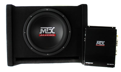 MTX 12" 600 WATT Car Audio Subwoofer/Amplifier/Sub Box System Kit (Open Box)