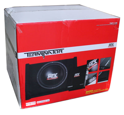 MTX 12" 600 WATT Car Audio Subwoofer/Amplifier/Sub Box System Kit (Open Box)