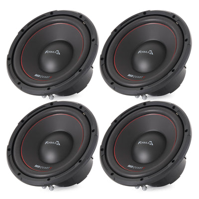 MB Quart FW-1254 Formula 10 Inch 600 Watt DVC 4 Ohm Car Audio Subwoofer (4 Pack)