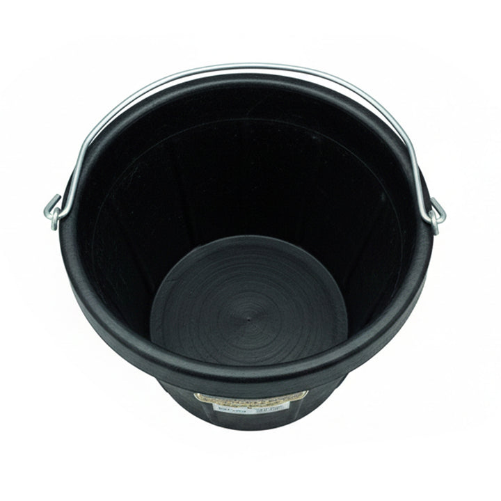 Little Giant 12 qt Flexible All-Purpose Rubber Bucket w/ Steel Handle (6 Pack) - VMInnovations