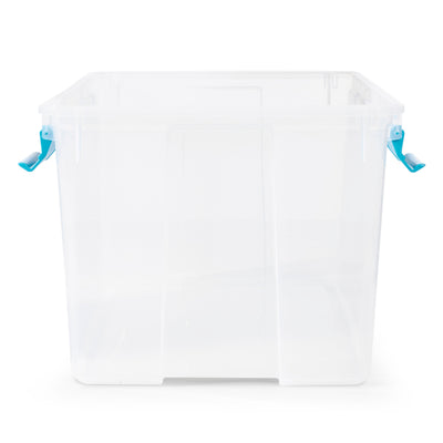 Sterilite 54-Qt Clear Plastic Stackable Storage Bin w/ Gasket Latch Lid, 16 Pack - VMInnovations
