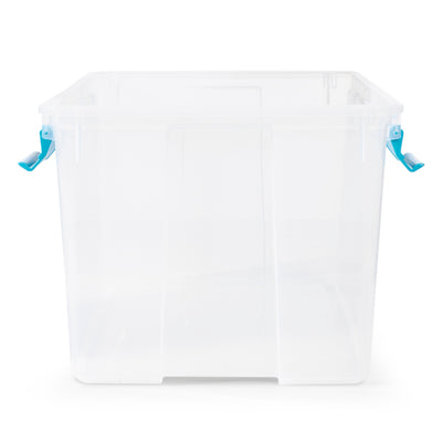 Sterilite 54-Qt Clear Plastic Stackable Storage Bin w/ Gasket Latch Lid, 36 Pack