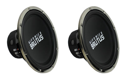 2) Hifonics BRZ15D4 Brutus 15" 2400 Watt DVC 4-Ohm Car Audio Power Subwoofers