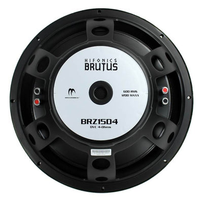 2) Hifonics BRZ15D4 Brutus 15" 2400 Watt DVC 4-Ohm Car Audio Power Subwoofers