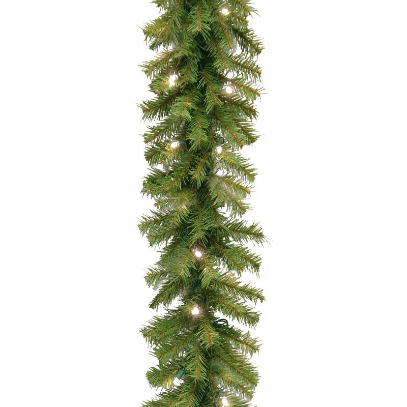 National Tree Company Norwood Fir 9 Foot Prelit Holiday Garland Clear (Used)