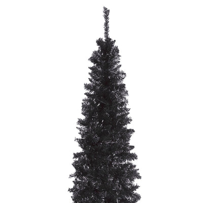 National Tree Company 6 Foot Unlit Holiday Tinsel Tree with Metal Stand, Black