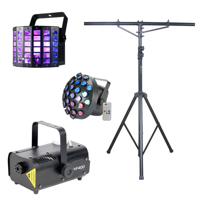 ADJ Laser Light Fixture & Multi Color Light Fixture & Tripod Stand & Fog Machine