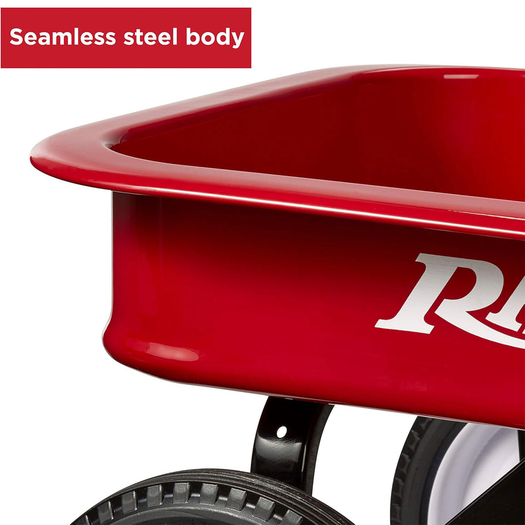 Radio Flyer 18Z 10 Inch Steel Wheels Timeless Classic Design Kids Red Wagon