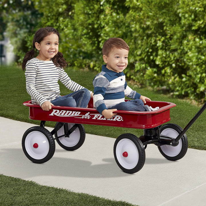 Radio Flyer 10 Inch Steel Wheels Classic Design Kids Red Wagon(Open Box)(2 Pack) - VMInnovations