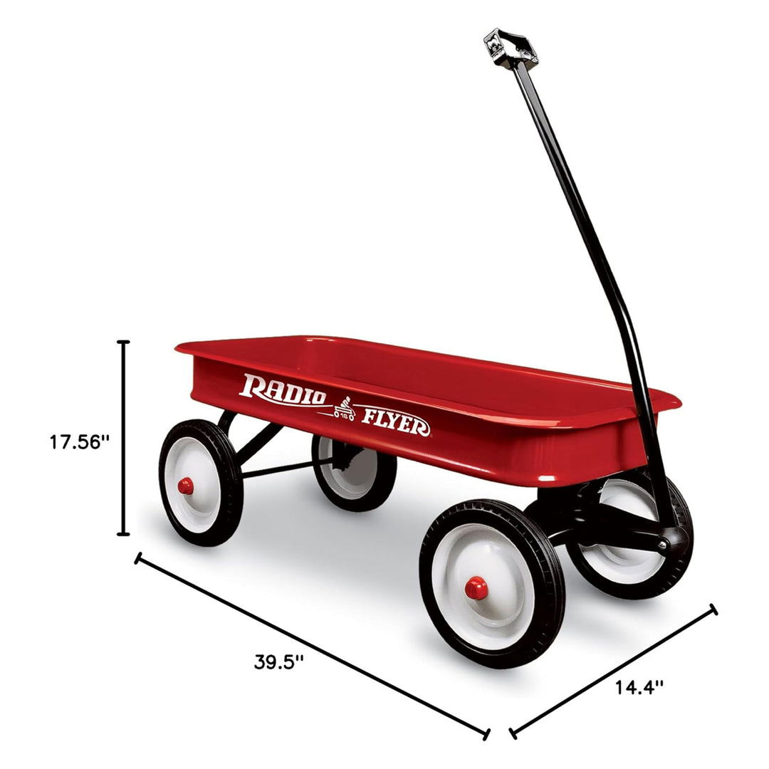 Radio Flyer 18Z 10 Inch Steel Wheels Timeless Classic Design Kids Red Wagon