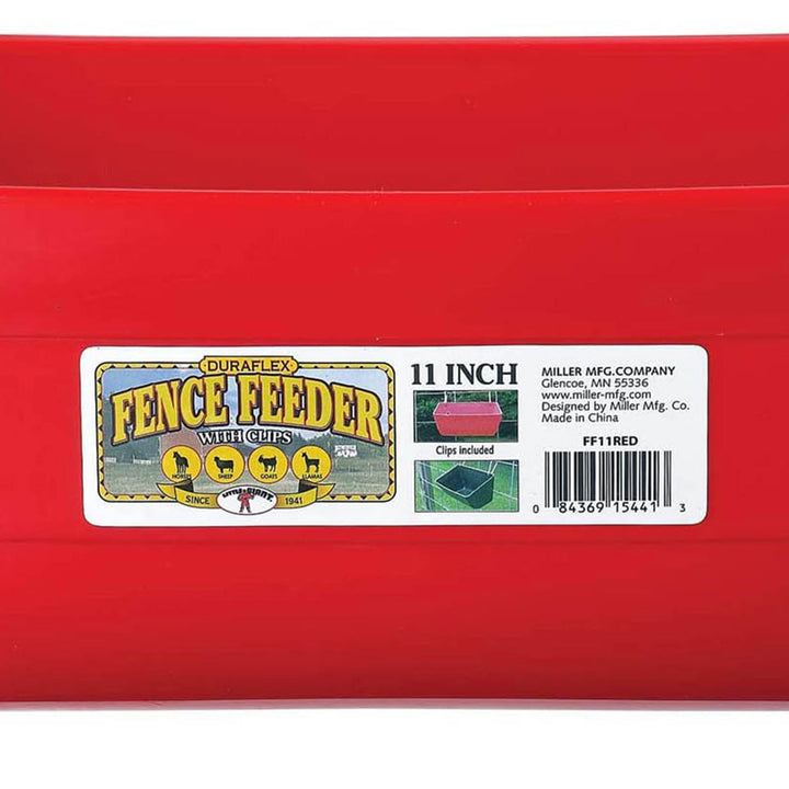 Little Giant 4.5 Quart Heavy Duty Feed Trough Bucket Fence Feeder, Red (6 Pack) - VMInnovations