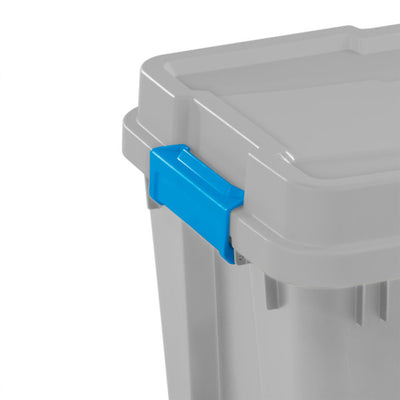 Sterilite 30 Gal Gasket Tote Heavy Duty Stackable Storage Bin with Lid, 6 Pack
