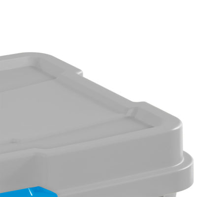 Sterilite 30 Gal Gasket Tote Heavy Duty Stackable Storage Bin with Lid, 6 Pack - VMInnovations