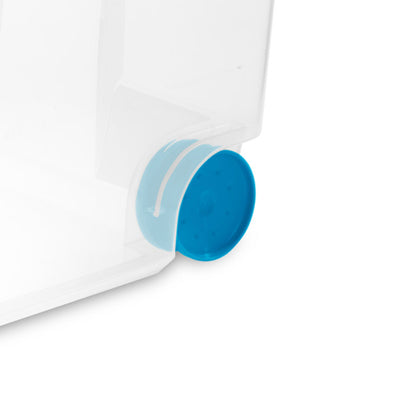 Sterilite 120 Qt Wheeled Gasket Box Stackable Storage Bin with Latch Lid, 3 Pack - VMInnovations