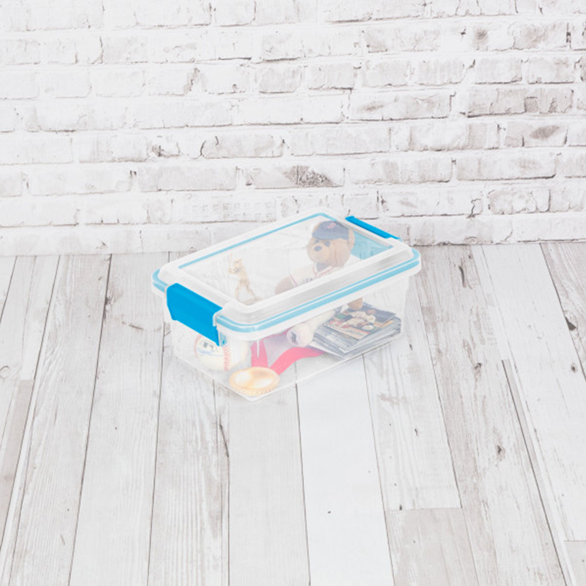 Sterilite 7.5 Quart Clear Plastic Home Storage Box with Latching Lids, (24 Pack)