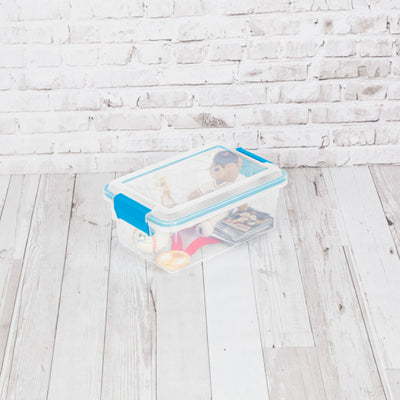Sterilite 7.5 Quart Clear Plastic Home Storage Box with Latching Lids, (24 Pack)
