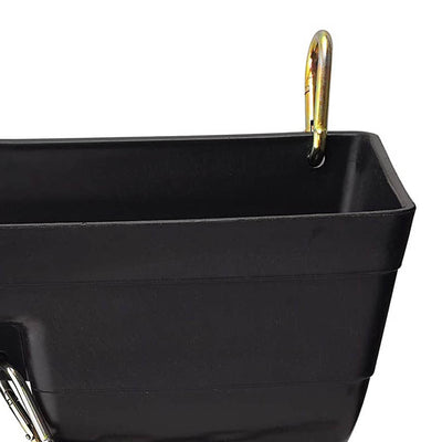 Little Giant 9 Quart Heavy Duty Feed Trough Bucket Fence Feeder, Black (Used) - VMInnovations