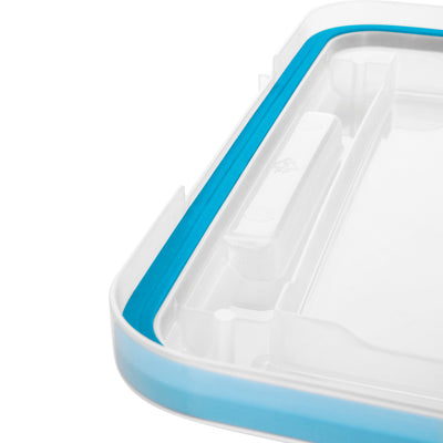 Sterilite 7.5 Quart Clear Plastic Storage Box & Lid w/ Blue Latches (12 Pack)