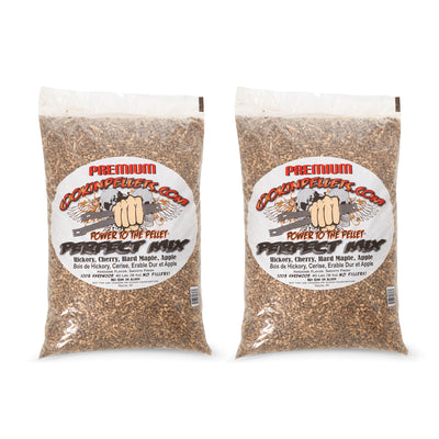 CookinPellets 40 Lb Mix Hickory, Cherry, Maple, and Apple Wood Pellets (2 Pack) - VMInnovations