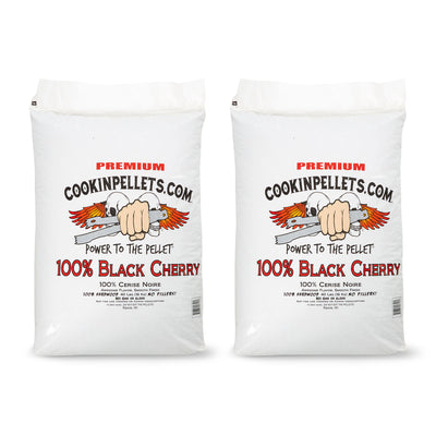 CookinPellets 40 Pound Black Cherry Grill Smoker Hardwood Wood Pellets (2 Pack)