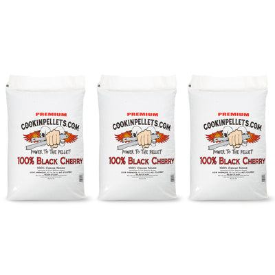 CookinPellets 40 Pound Black Cherry Grill Smoker Hardwood Wood Pellets (3 Pack) - VMInnovations