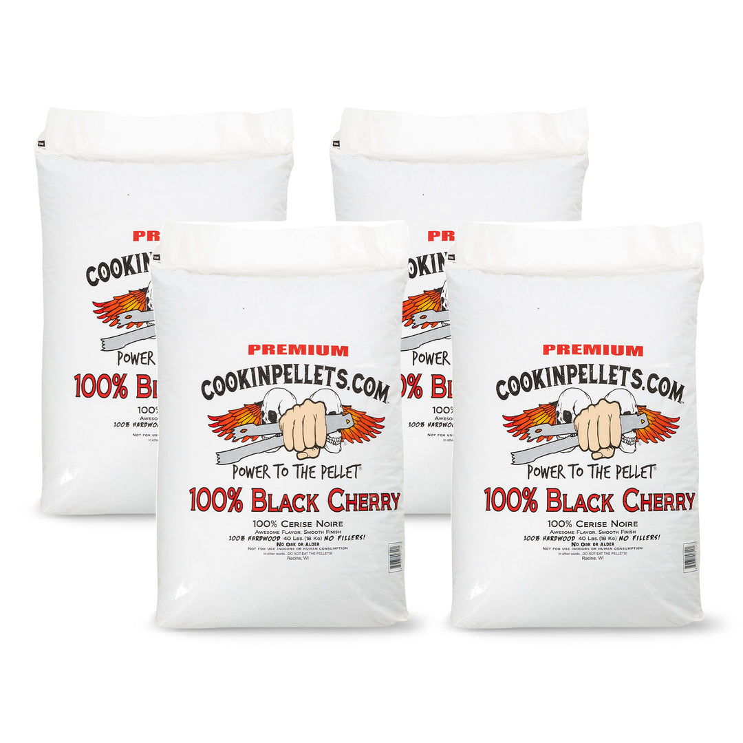 CookinPellets Black Cherry Smoker Hardwood Wood Pellets, 40 Pound Bag (4 Pack)