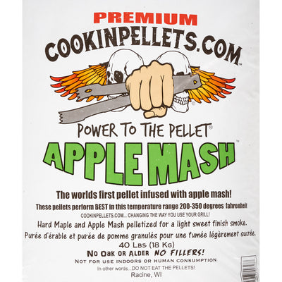 CookinPellets 40 Pound Bag Apple Mash Hard Maple Smoker Wood Pellets, (3 Pack)