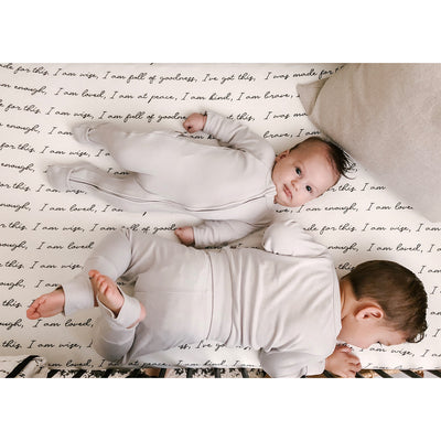 Goumikids Organic Bamboo Cotton Standard Fitted Baby Crib Sheet, You Are Loved - VMInnovations
