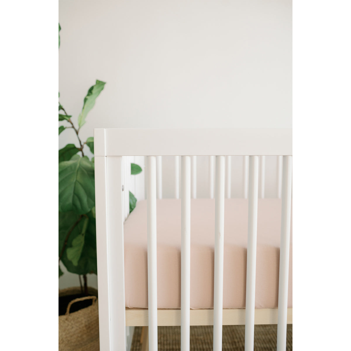 Goumikids Soft Organic Cotton Fitted Baby Crib Sheet, Abstract Flowers and Rose - VMInnovations