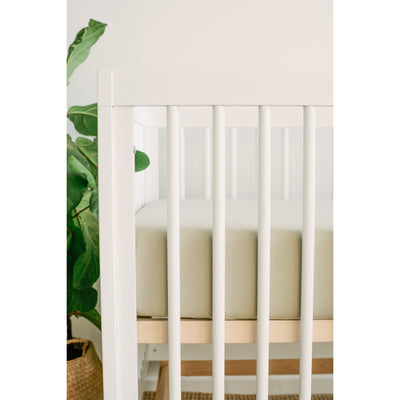 Goumikids Soft Bamboo Cotton Fitted Baby Crib Sheet, Over The Rainbow and Moss - VMInnovations
