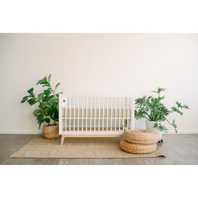 Goumikids Soft Bamboo Cotton Fitted Baby Crib Sheet, Over The Rainbow and Moss - VMInnovations