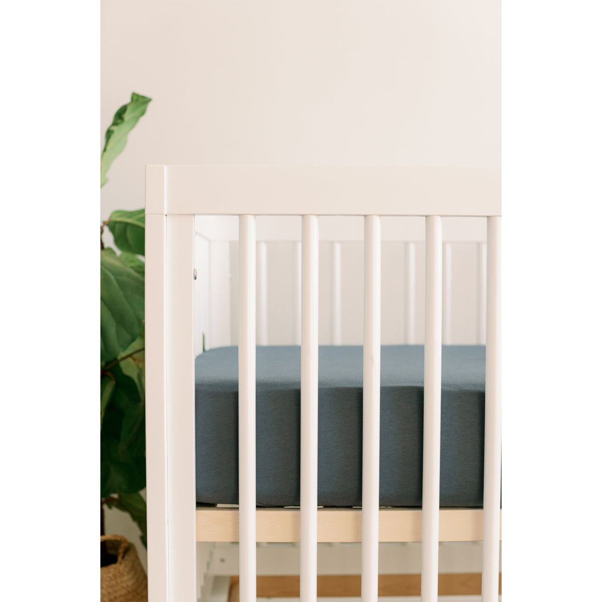 Goumikids Soft Organic Bamboo Cotton Standard Fitted Baby Crib Sheet, Midnight - VMInnovations
