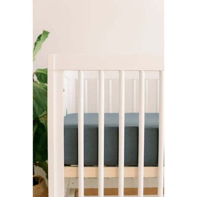 Goumikids Soft Organic Bamboo Cotton Standard Fitted Baby Crib Sheet, Midnight - VMInnovations