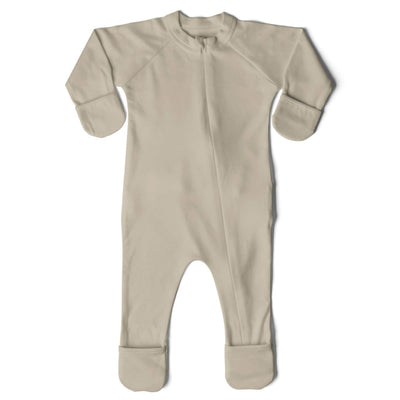 Goumikids Unisex Baby Footie Pajamas Organic Sock Sleeper Clothes, 3-6M Soybean - VMInnovations