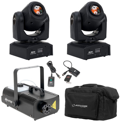 ADJ LED Mini Spotlight (2 Pack) & Fog Machine & Travel Case & Fog Fluid