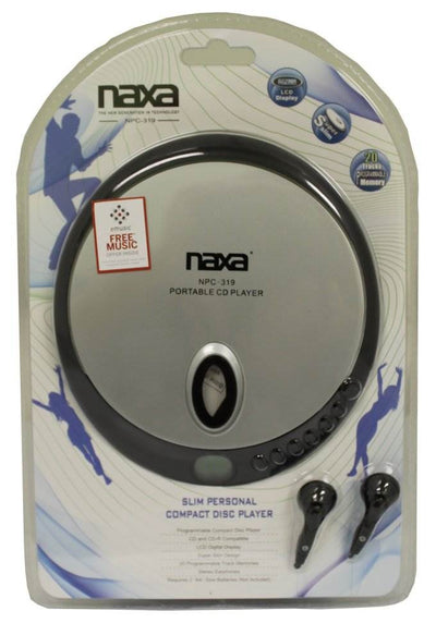 Naxa NX-319 Portable CD Player w/ Earbuds Black NPC-319
