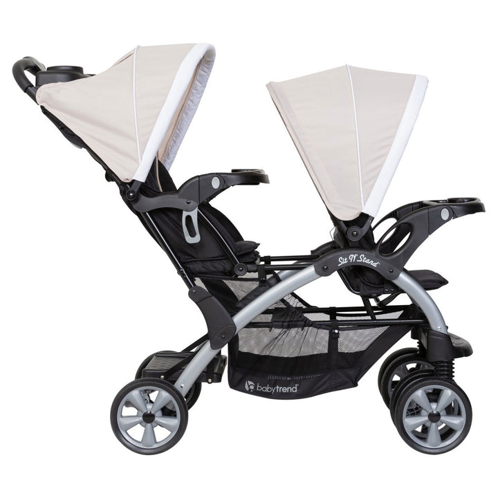 Baby Trend Sit N Stand Travel Baby Double Stroller, Modern Khaki (Open Box) - VMInnovations