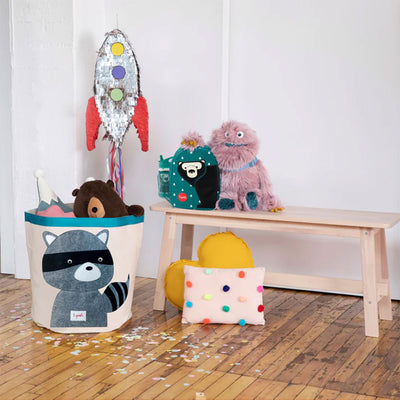 3 Sprouts Canvas Kids Storage Bin, Fox & 3 Sprouts Canvas Storage Bin, Raccoon