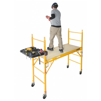 MetalTech 6ft Jobsite Series Baker Scaffolding with Locking Wheels (Used) - VMInnovations