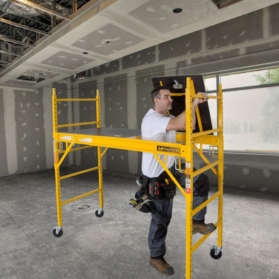 MetalTech 6ft Jobsite Series Baker Scaffolding with Locking Wheels (Used) - VMInnovations