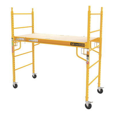 MetalTech 6ft Jobsite Series Baker Scaffolding with Locking Wheels (Used) - VMInnovations