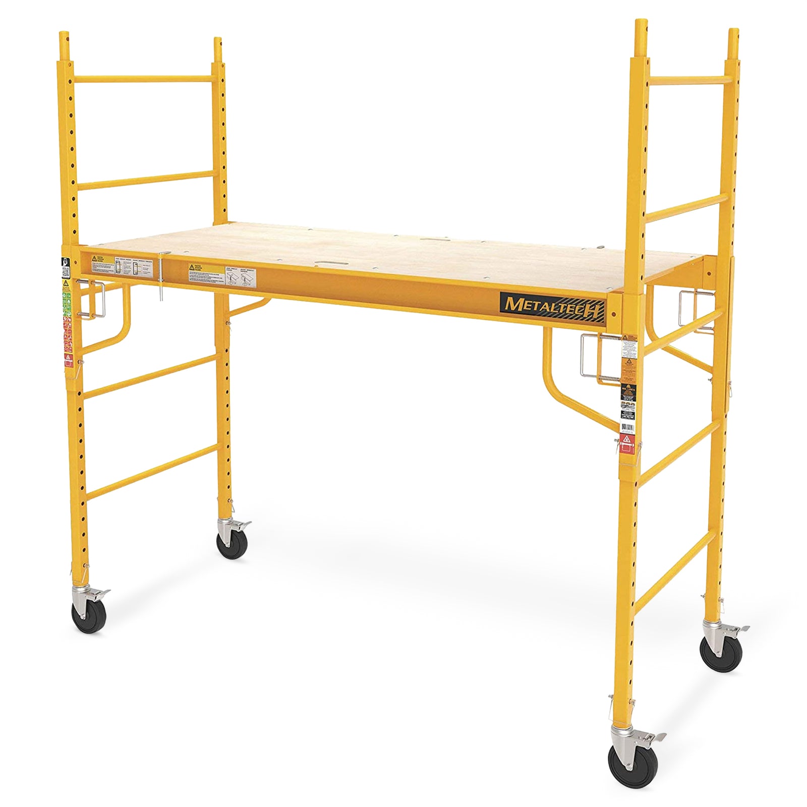 MetalTech 6 Foot Portable Jobsite Series Baker Scaffolding with Locking Wheels - VMInnovations
