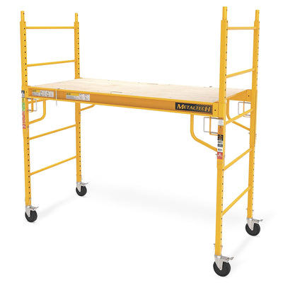 MetalTech 6ft Jobsite Series Baker Scaffolding with Locking Wheels (Used) - VMInnovations