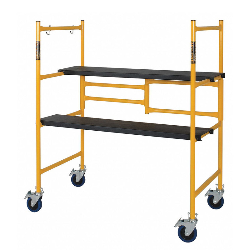 MetalTech 4 Foot High Portable Basic Mini Mobile Scaffolding with Locking Wheels